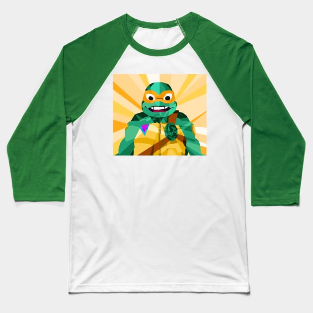 TMNT-Mikey Baseball T-Shirt by MamaNerd